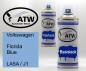 Preview: Volkswagen, Florida Blue, LA5A / J1: 400ml Sprühdose + 400ml Klarlack - Set, von ATW Autoteile West.
